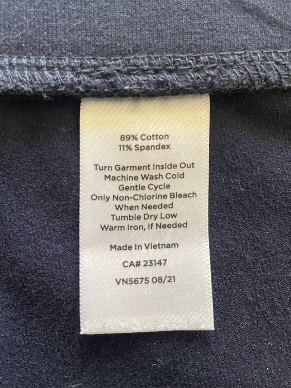 T by Talbots Blue Mid-weight Straight Leg High Rise Lounge Pants Size XL - Picture 5 of 6